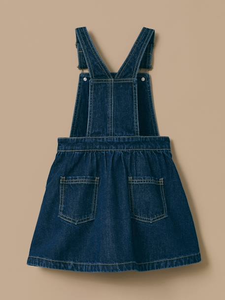 Robe salopette en denim fille Denim brut 2 - vertbaudet enfant 