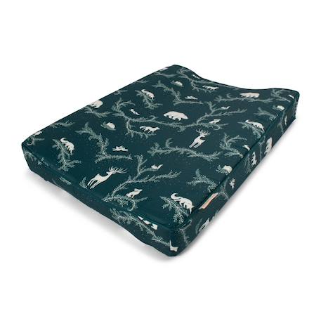 Matelas à langer bébé en coton bio déhoussable Rose+Vert 3 - vertbaudet enfant 