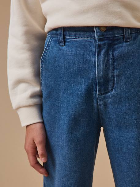 Pantalon large en denim fille Denim bleu+Denim gris fonce 3 - vertbaudet enfant 
