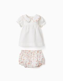 -Blouse et bloomer en coton avec volants