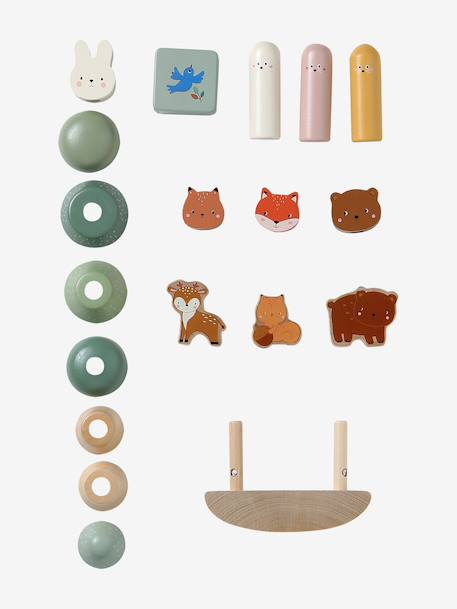 Table d'activités double hauteur HAPPY FOREST en bois FSC® écru 7 - vertbaudet enfant 