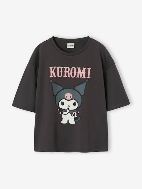T-shirt Kuromi fille anthracite 1 - vertbaudet enfant 