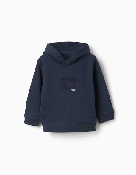 Bébé-Pull, gilet, sweat-Sweat à capuche avec imprimé en relief zy