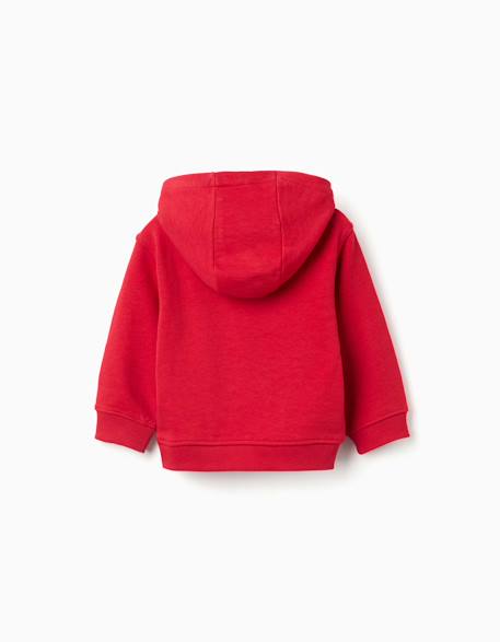 Sweat à capuche avec imprimé en relief zy Bleu+Rouge 5 - vertbaudet enfant 