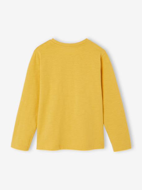 T-shirt garçon unis manches longues personnalisable anthracite+Bleu+jaune+jaune pâle+rouge+vert+vert sapin 20 - vertbaudet enfant 