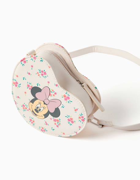 Sac à bandoulière en forme de cœur avec imprimé minnie Beige clair 4 - vertbaudet enfant 