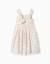 Robe sans manches en coton avec motif floral Beige clair 2 - vertbaudet enfant 