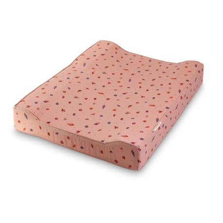 Matelas à langer bébé en coton bio déhoussable Rose+Vert 1 - vertbaudet enfant 