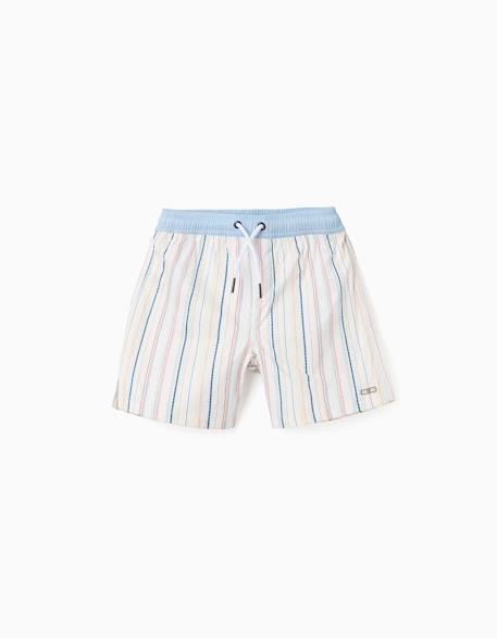 Garçon-Maillot de bain-Short de bain à rayures ethniques et cordon b&s