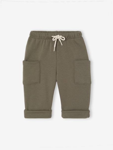 Pantalon bébé garçon doublé polaire olive 1 - vertbaudet enfant 