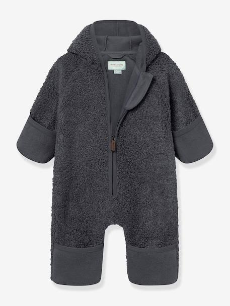 Combinaison en polaire teddy MATADEL Bébé MINI A TURE bleu nuit+prune 2 - vertbaudet enfant 