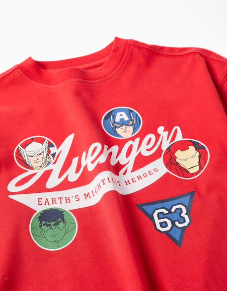 T-shirt en coton à manches longues et imprimés avengers Rouge 3 - vertbaudet enfant 