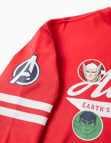 T-shirt en coton à manches longues et imprimés avengers Rouge 4 - vertbaudet enfant 