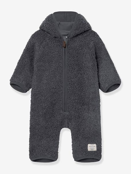 Combinaison en polaire teddy MATADEL Bébé MINI A TURE bleu nuit+prune 1 - vertbaudet enfant 