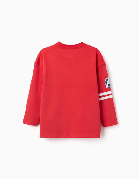 T-shirt en coton à manches longues et imprimés avengers Rouge 2 - vertbaudet enfant 