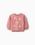 Sweat avec imprimé floral en relief Blanc+Rose 4 - vertbaudet enfant 