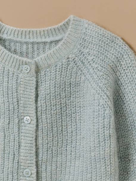 Cardigan laine et mohair bébé Bleu grise+Vert pastel 2 - vertbaudet enfant 