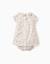 Robe à manches courtes avec motif floral Beige clair 2 - vertbaudet enfant 