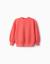 Sweat en coton avec épaules tombantes Corail clair 1 - vertbaudet enfant 