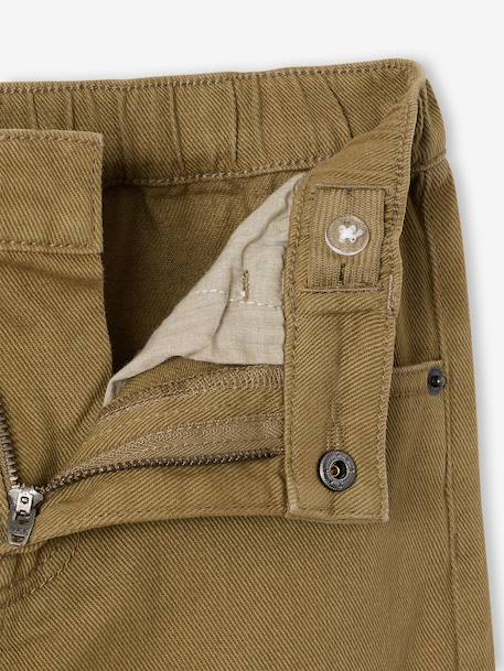 Pantalon battle garçon bleu jean+olive 11 - vertbaudet enfant 
