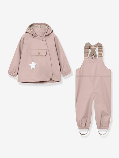 Ensemble enfant : veste de pluie & pantalon imperméable MATWAINIS bleu foncé+vert+vieux rose 14 - vertbaudet enfant 