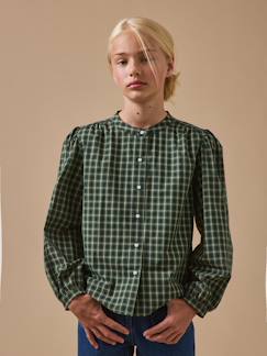 Chemise à carreaux fille  - vertbaudet enfant