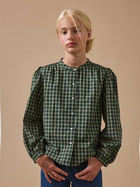 Fille-Chemise, blouse, tunique-Chemise à carreaux fille
