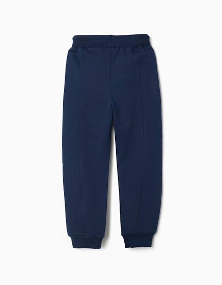 Pantalon de jogging en coton peigné avec imprimé spider-man et cordon Bleu foncé 2 - vertbaudet enfant 