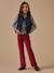 Pantalon flare  en velours Cerise 4 - vertbaudet enfant 