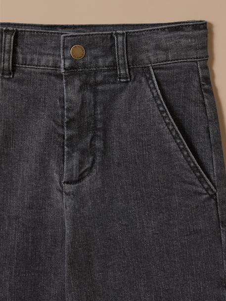Pantalon large en denim fille Denim bleu+Denim gris fonce 6 - vertbaudet enfant 