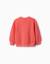 Sweat en coton avec épaules tombantes Corail clair 2 - vertbaudet enfant 