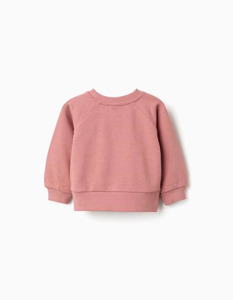 Sweat avec imprimé floral en relief Blanc+Rose 5 - vertbaudet enfant 