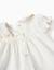 Blouse et bloomer en coton avec volants Beige clair 3 - vertbaudet enfant 