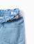 Pantalon en jean à jambe large avec ceinture à motif floral Bleu 3 - vertbaudet enfant 