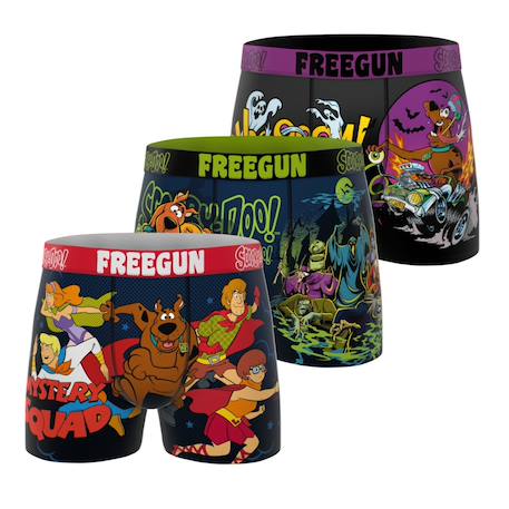 Lot de 3 boxers junior scooby-doo Vert/violet/rouge/bleu foncé 1 - vertbaudet enfant 