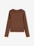 Lot de 2 T-shirts cropped manches longues fille chocolat+noir 2 - vertbaudet enfant 