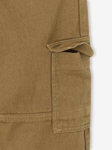 Pantalon battle garçon bleu jean+olive 10 - vertbaudet enfant 