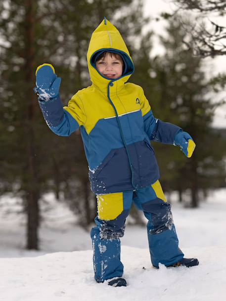 Veste de ski enfant TAIKA SNOW finkid, Colorblock bleu océan 2 - vertbaudet enfant 