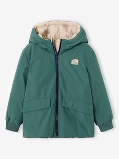 Parka à capuche réversible garçon  - vertbaudet enfant