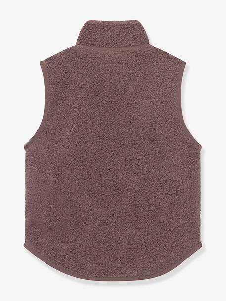 Gilet en polaire Teddy enfants MATBATTAL MINI A TURE cannelle+écru+prune 6 - vertbaudet enfant 