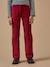 Pantalon flare  en velours Cerise 1 - vertbaudet enfant 