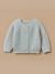 Cardigan laine et mohair bébé Bleu grise+Vert pastel 1 - vertbaudet enfant 