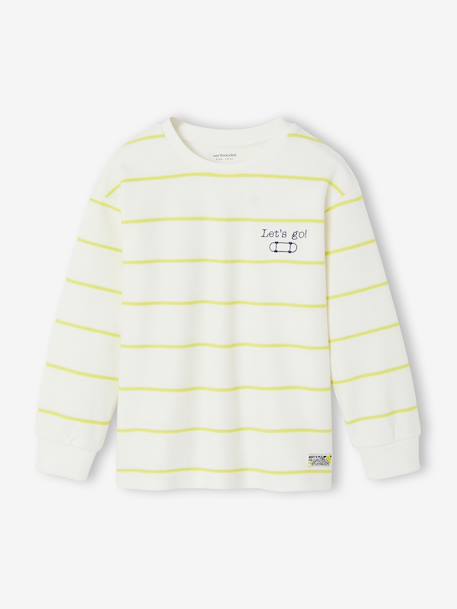 T-shirt manches longues garçon blanc 1 - vertbaudet enfant 