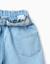 Short en jean avec ceinture à motif floral Bleu clair 2 - vertbaudet enfant 