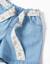 Short en jean avec ceinture à motif floral Bleu clair 4 - vertbaudet enfant 