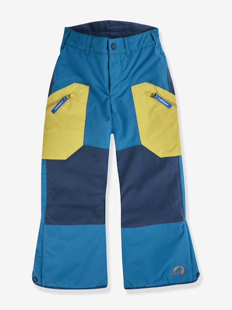 Pantalon de ski enfant matelassé TOBI SNOW finkid bleu+prune 1 - vertbaudet enfant 