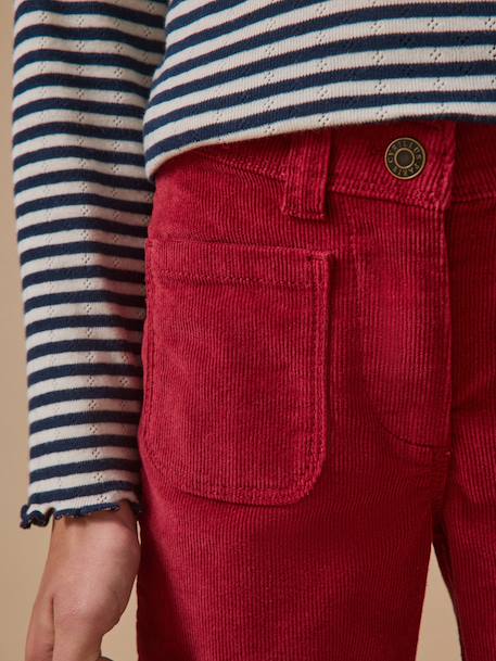 Pantalon flare  en velours Cerise 3 - vertbaudet enfant 