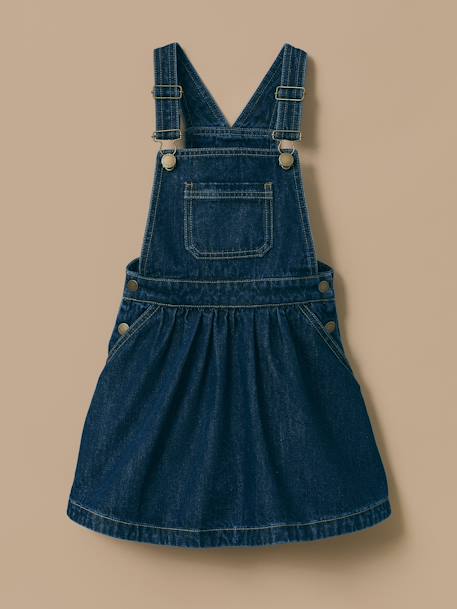 Fille-Robe-Robe salopette en denim fille
