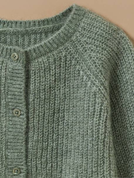 Cardigan laine et mohair bébé Bleu grise+Vert pastel 4 - vertbaudet enfant 