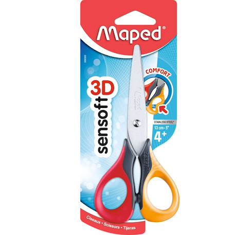 Ciseaux enfants sensoft asymétriques Bleu+Rouge 3 - vertbaudet enfant 